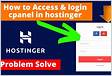 How to Log In to cPanel at Hostinger Hostinger Help Cente